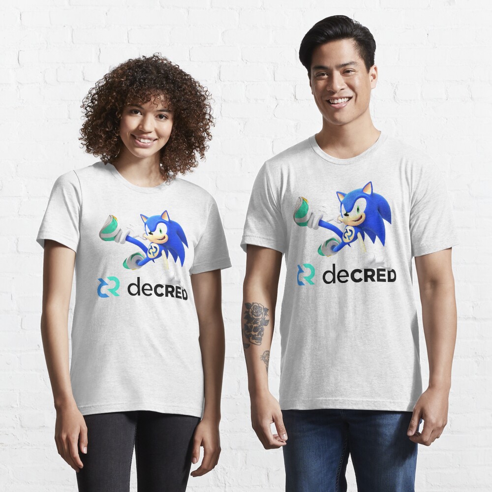Decred the hedgehog ™ v2 'Design timestamped by https://timestamp.decred.org/' Essential T-Shirt