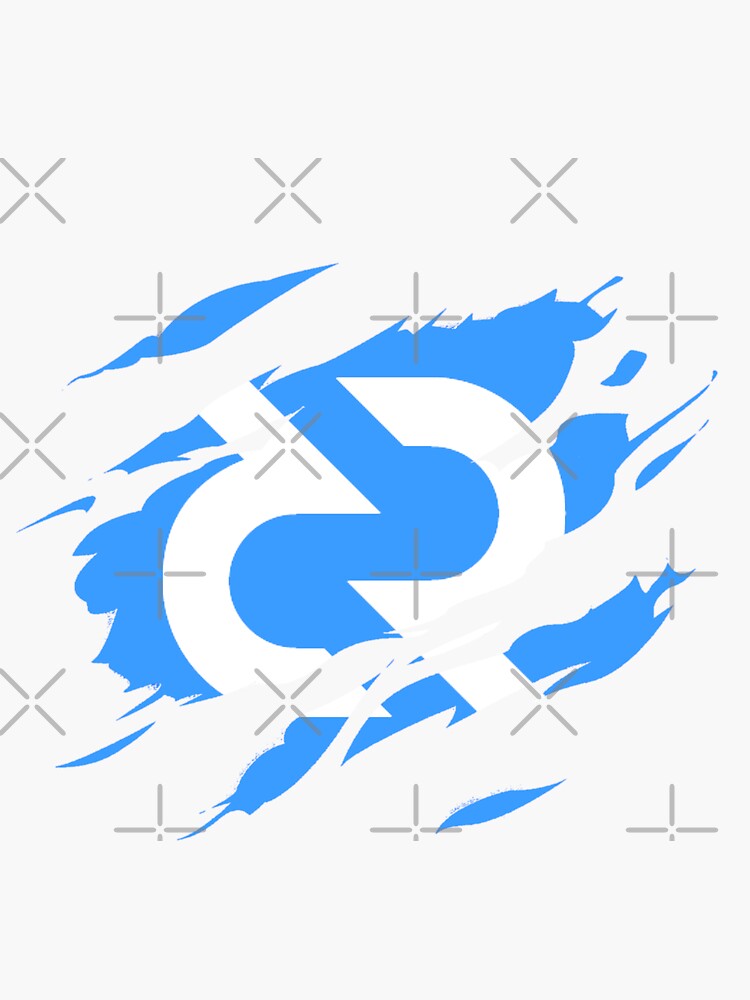 Thumbnail 3 of 3, Sticker, Decred ripped © (Design timestamped by https://timestamp.decred.org/) designed and sold by OfficialCryptos.