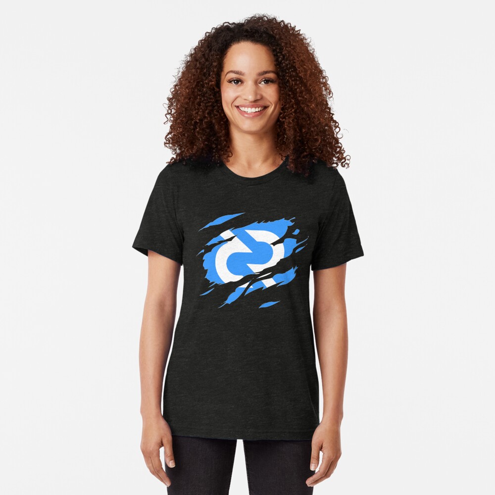 Decred ripped Tri-blend T-Shirt
