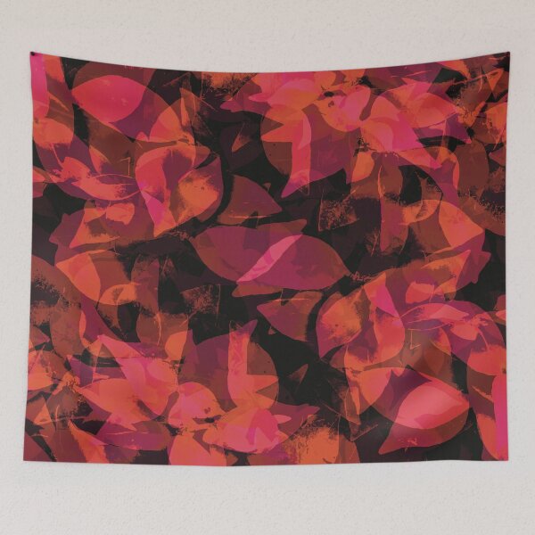 Aperçu de l'œuvre Motif de feuilles abstraites sombres créée et vendue par Trixiloo.