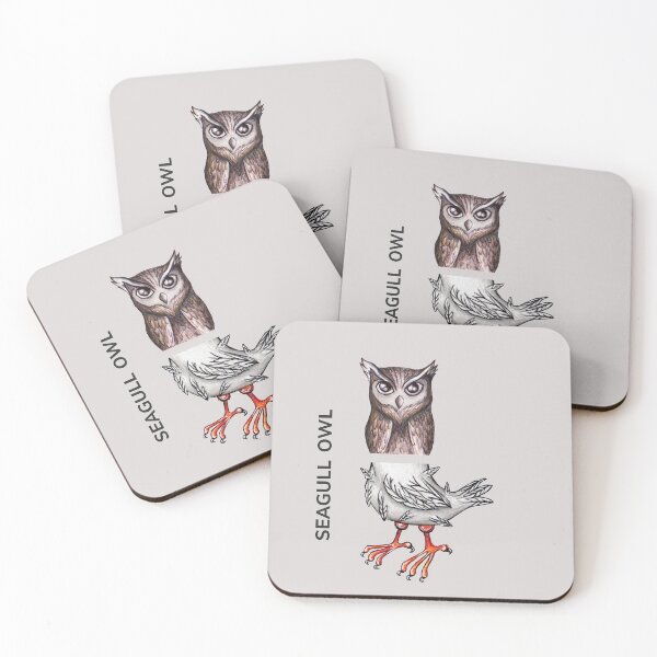 Item preview, SEAGULL OWL by FrankenDuo rakaia swiss grey designed and sold by FrankenDuo.