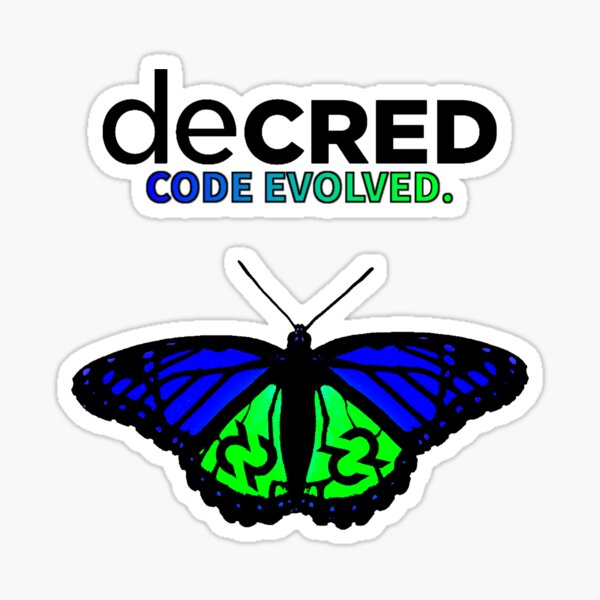 Decred evolved v2 Sticker