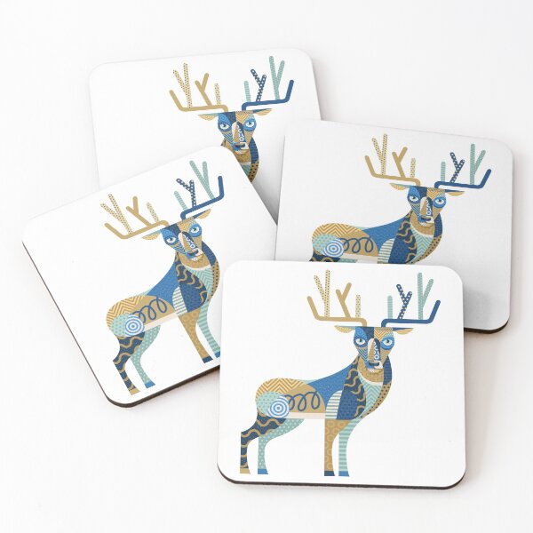 Item preview, Merry Christmas and Happy New Year illustration of a cute deer. Colorful deer. designed and sold by LisaKolbasa.