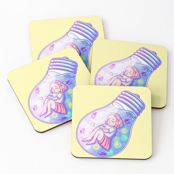 Item preview, Lightbulb girl (yellow background) designed and sold by ibyrd-7.