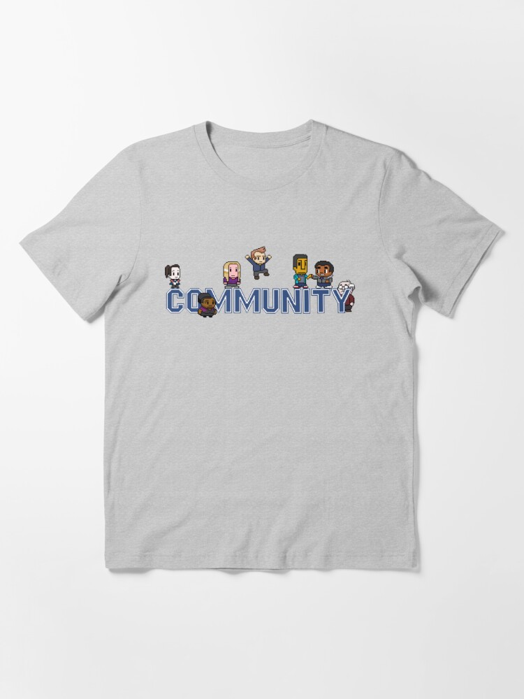 Alternate view of Community Logo with Characters Essential T-Shirt