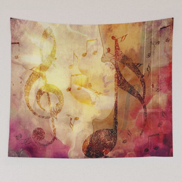 Item preview, Music notes and violin designed and sold by AnnArtshock.