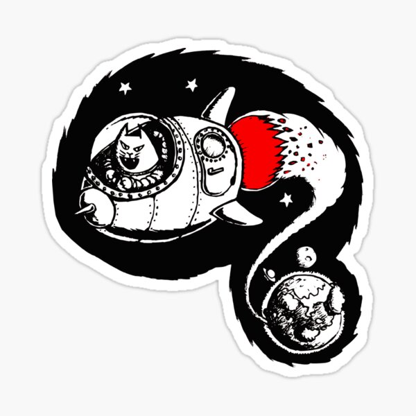 Rocket Cat Sticker