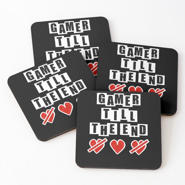 Item preview, Gamer Till The End - Hearts - Black designed and sold by BusyMonkeys.