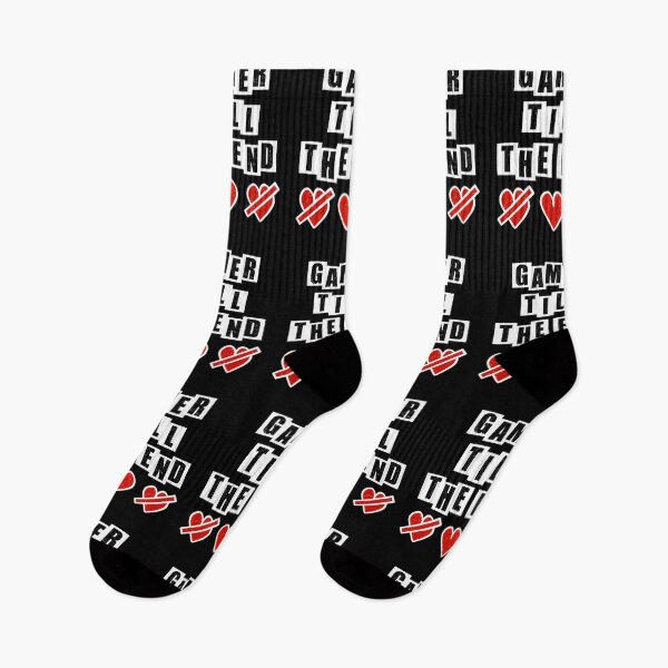 Item preview, Gamer Till The End - Hearts - Black designed and sold by BusyMonkeys.