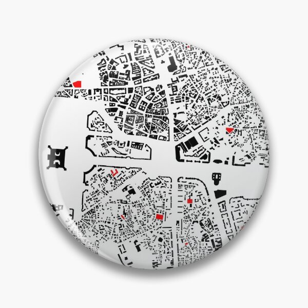 Item preview, Bucharest, map in black and red designed and sold by jean-nicolas.