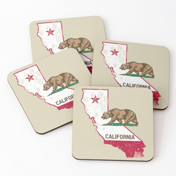 Item preview, California State Outline and Bear Flag Republic Distressed Vintage Look designed and sold by the-other-joe.