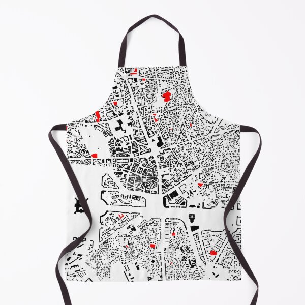 Item preview, Bucharest, map in black and red designed and sold by jean-nicolas.