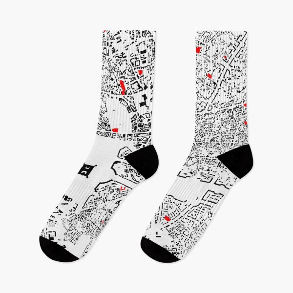 Item preview, Bucharest, map in black and red designed and sold by jean-nicolas.