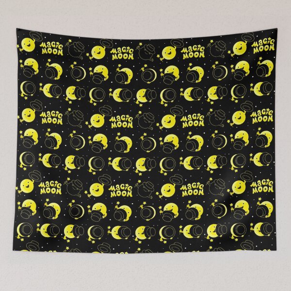 Item preview, kawaii moon and magic show  designed and sold by Nina Vetrova.
