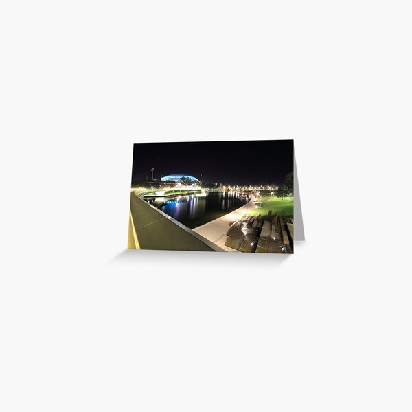 River Torrens, Riverbank Footbridge & Adelaide Oval Greeting Card