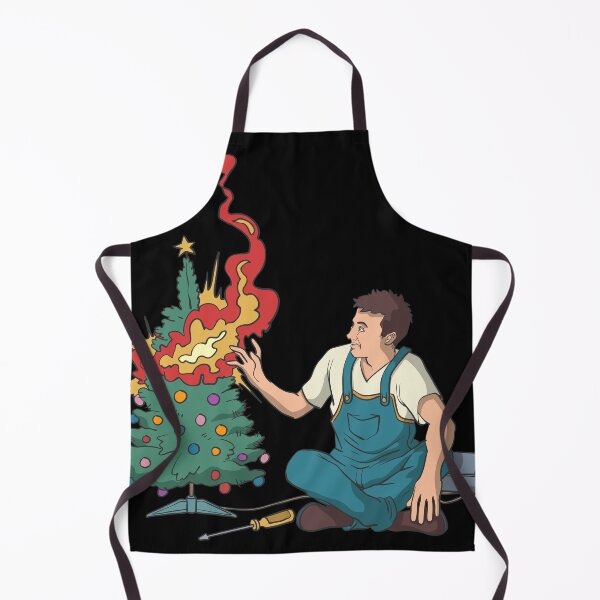 Item preview, Electrician lighting up a christmas tree designed and sold by Monkey Ful.
