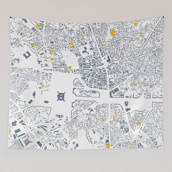 Item preview, Bucharest, map in black and orange designed and sold by jean-nicolas.