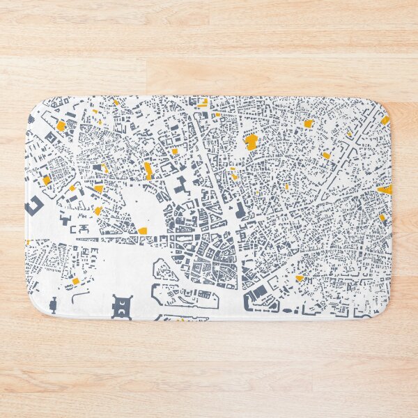Item preview, Bucharest, map in black and orange designed and sold by jean-nicolas.