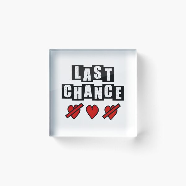 Item preview, Last Chance with hearts - White designed and sold by BusyMonkeys.