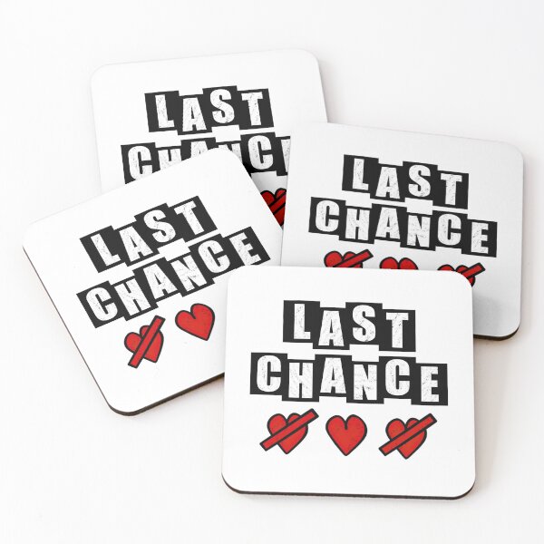 Item preview, Last Chance with hearts - White designed and sold by BusyMonkeys.