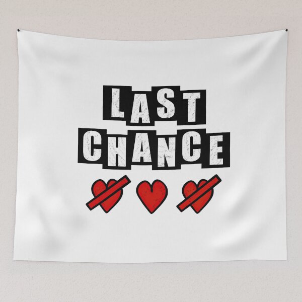 Item preview, Last Chance with hearts - White designed and sold by BusyMonkeys.