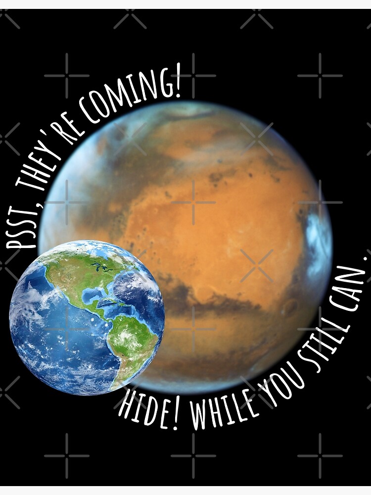 Discover Mars, they're coming! Premium Matte Vertical Poster