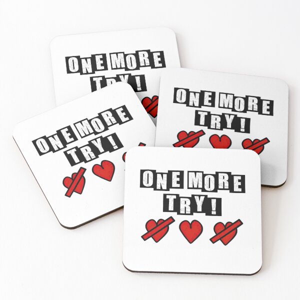 Item preview, One More Try with hearts - White designed and sold by BusyMonkeys.