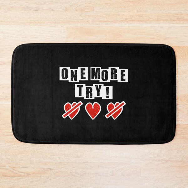Item preview, One More Try with hearts - Black designed and sold by BusyMonkeys.