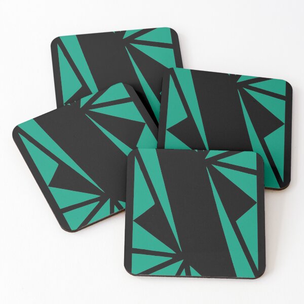Item preview, Abstract art deco pattern green black designed and sold by aapshop.