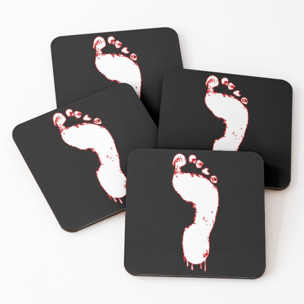 Item preview, Red footprint running - red dripping effect (Red January). Red Dark mode. designed and sold by Deegital18.