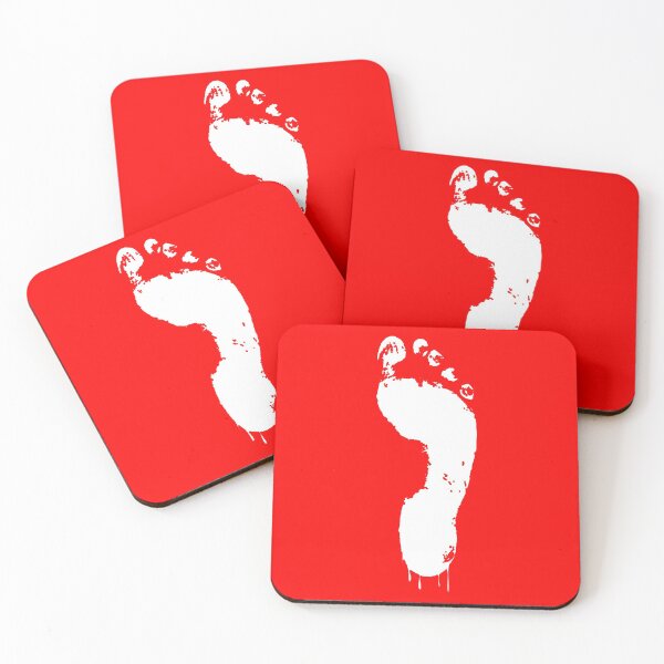 Item preview, Red footprint running - red dripping effect (Red January). Dark red mode. designed and sold by Deegital18.