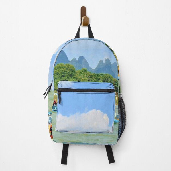 Item preview, Limestone Karst Hills with boat view in Guilin, China designed and sold by flyingracoon.