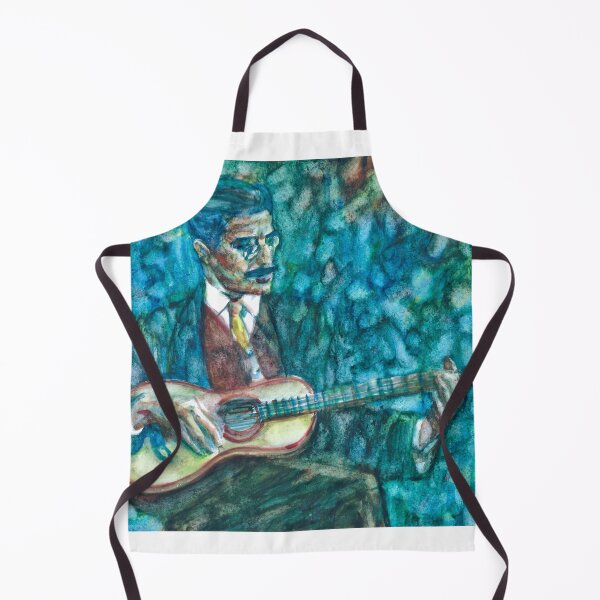 Item preview, JAMES JOYCE playing the guitar - watercolor portrait designed and sold by lautir.