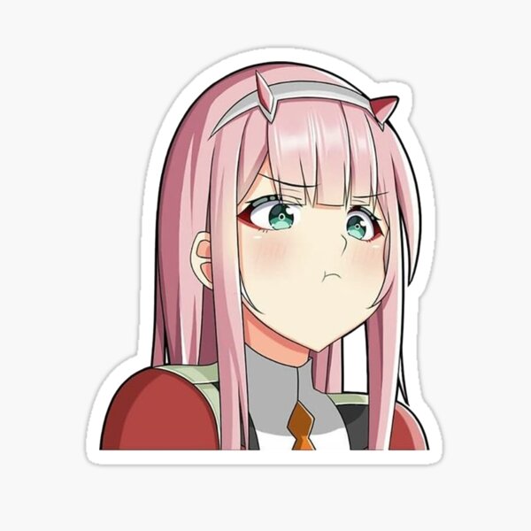 Zero Two Adorable Stickers Redbubble Zero Two Adorable Stickers Redbubble
