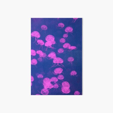 Neon Pink Jellyfish Art Board Print