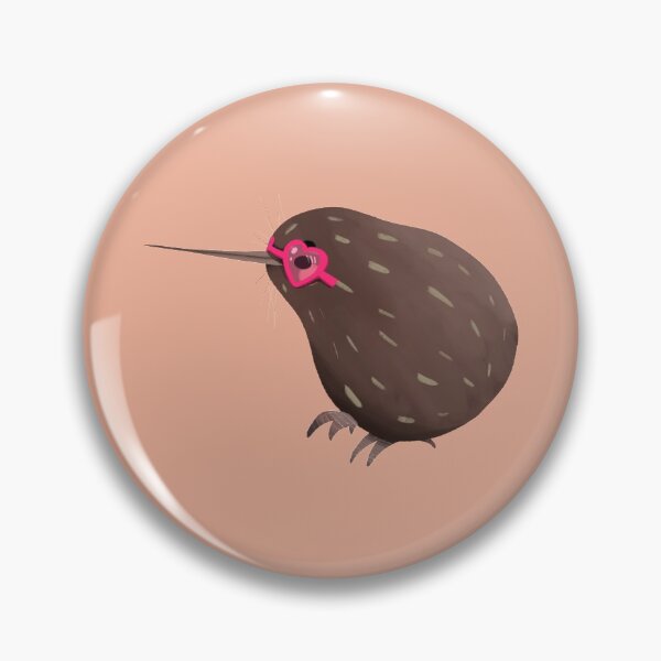 Item preview, Kiwi Birds - Cute Brown and Pink Bird Illustration Pattern  designed and sold by TheRainbowRoom.
