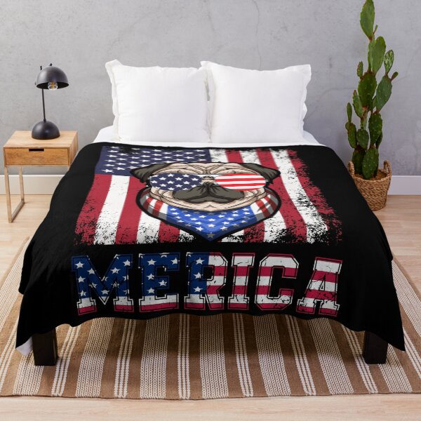 Item preview, Merica Pug | Animal designed and sold by designdroplet.