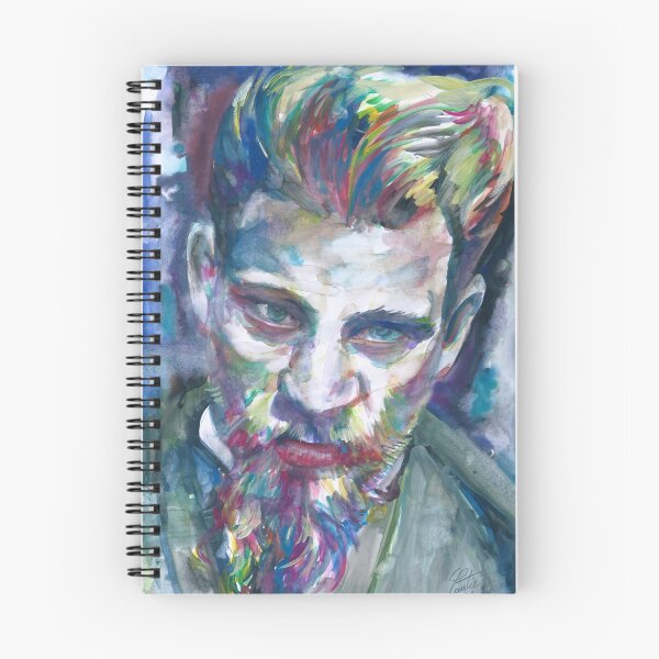 Item preview, RAINER MARIA RILKE - watercolor portrait .6 designed and sold by lautir.