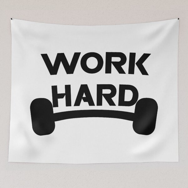 Item preview, work hard fitness  designed and sold by THE OTAKU SHOP.