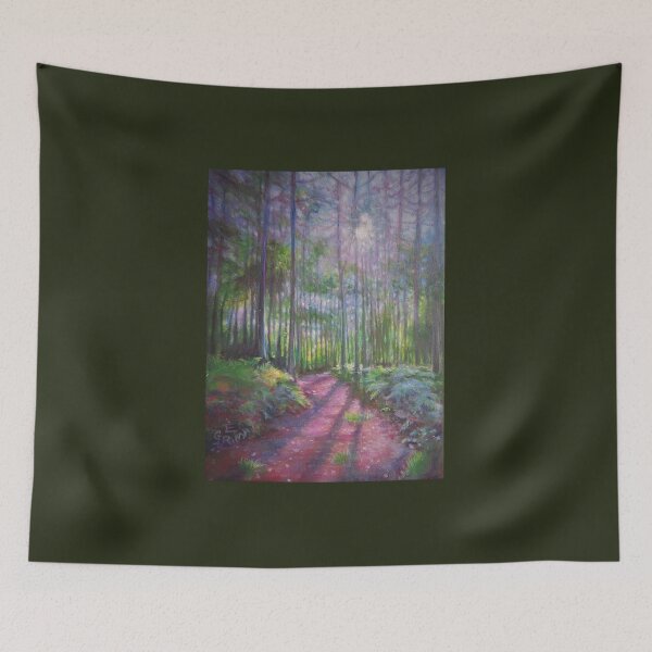 Item preview, Tall and Slender - serene sunlit woodland walk designed and sold by LittleLiz.