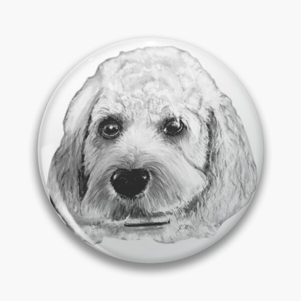 Item preview, Cavapoo dog, hand painted,  white pillows and accessories designed and sold by Jennifer Morcom.