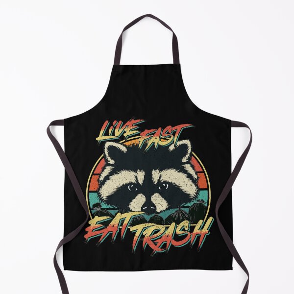 Item preview, Live Fast Eat Trash Funny Retro Trash Panda Racoon designed and sold by ROBO MEGA.