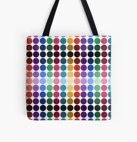 Rainbow Dots All Over Print Tote Bag