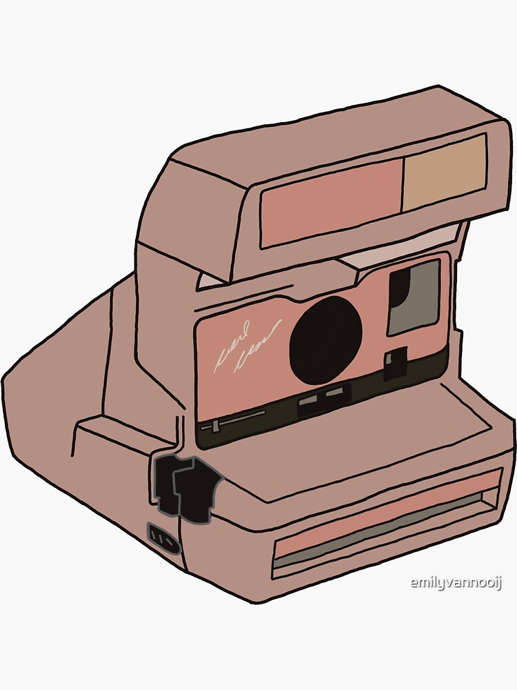 Pink Old Camera Sticker For Sale By Emilyvannooij Redbubble