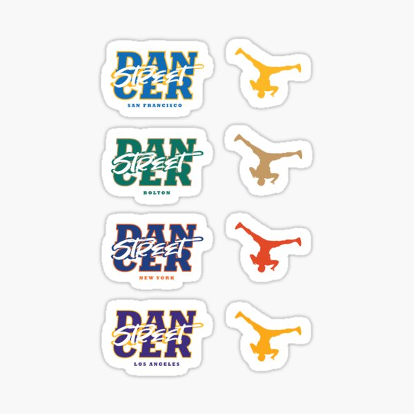 STREET DANCER Streetwear Silhouette Icon - Athlete Artist Dancer Sticker