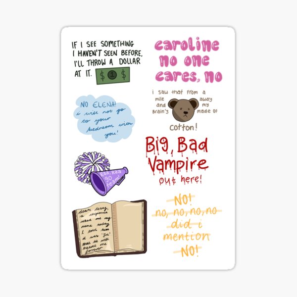 Damon quote sheet Sticker