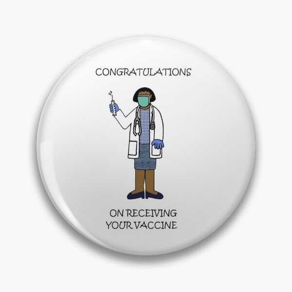 Item preview, Congratulations on Receiving Your Vaccine African American Doctor designed and sold by KateTaylor.