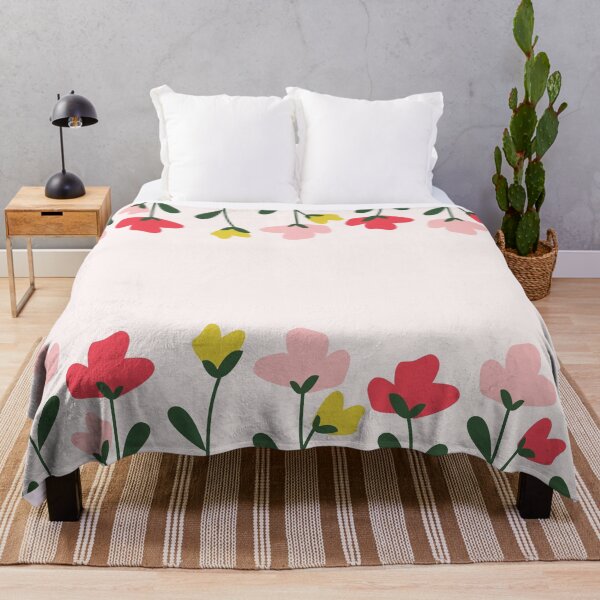 Item preview, Blooming flowers on light pink background designed and sold by printhappy.
