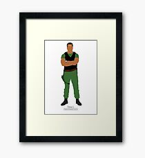 Stargate SG1 - Minimalist Teal'c Framed Print