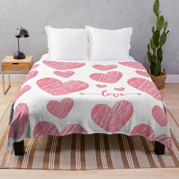 Item preview, Pink hearts with love text designed and sold by printhappy.